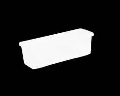 Crystal Shallow Shelf Box & Lid Clear