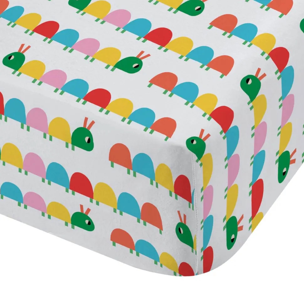 Curious Caterpillar Fitted Sheet by Catherine Lansfield