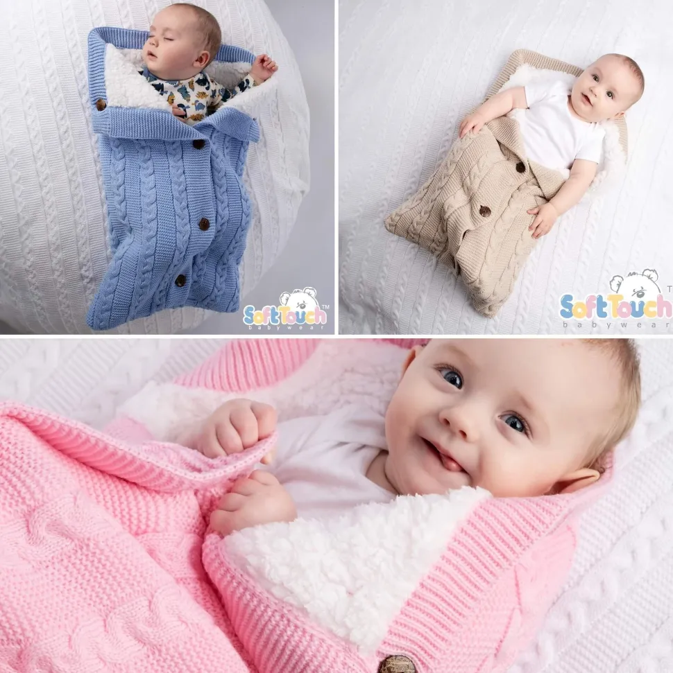 Deluxe Acrylic Swaddle Wrap with Buttons