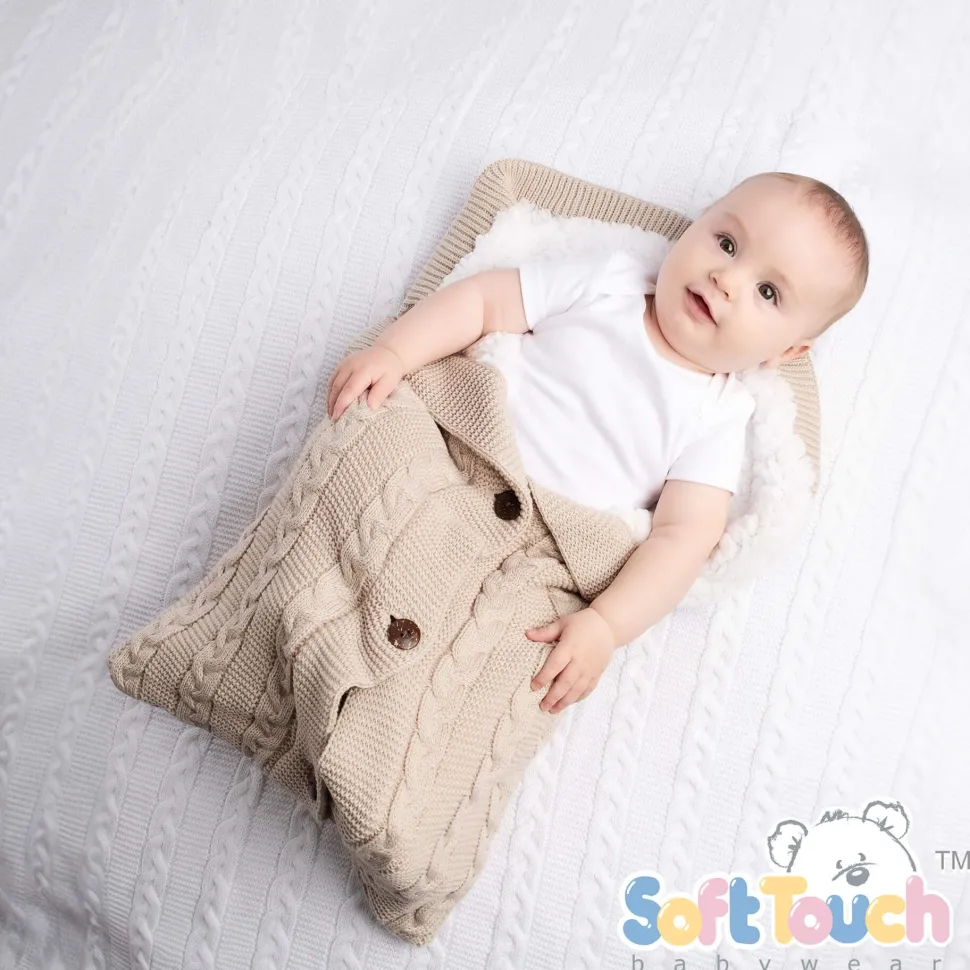 Deluxe Acrylic Swaddle Wrap with Buttons
