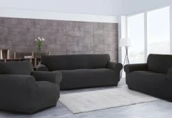 Diamante Stretch Sofa Covers - Grey
