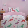 Dino Daisy Toddler Duvet Cover Set
