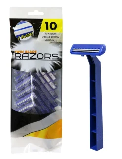 Disposable Twin Blade Men's Razors 10 Pack