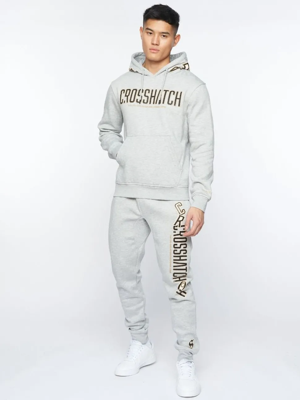 Doddington Hoodie Light Grey by Crosshatch