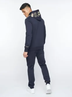 Doddington Hoodie Navy by Crosshatch