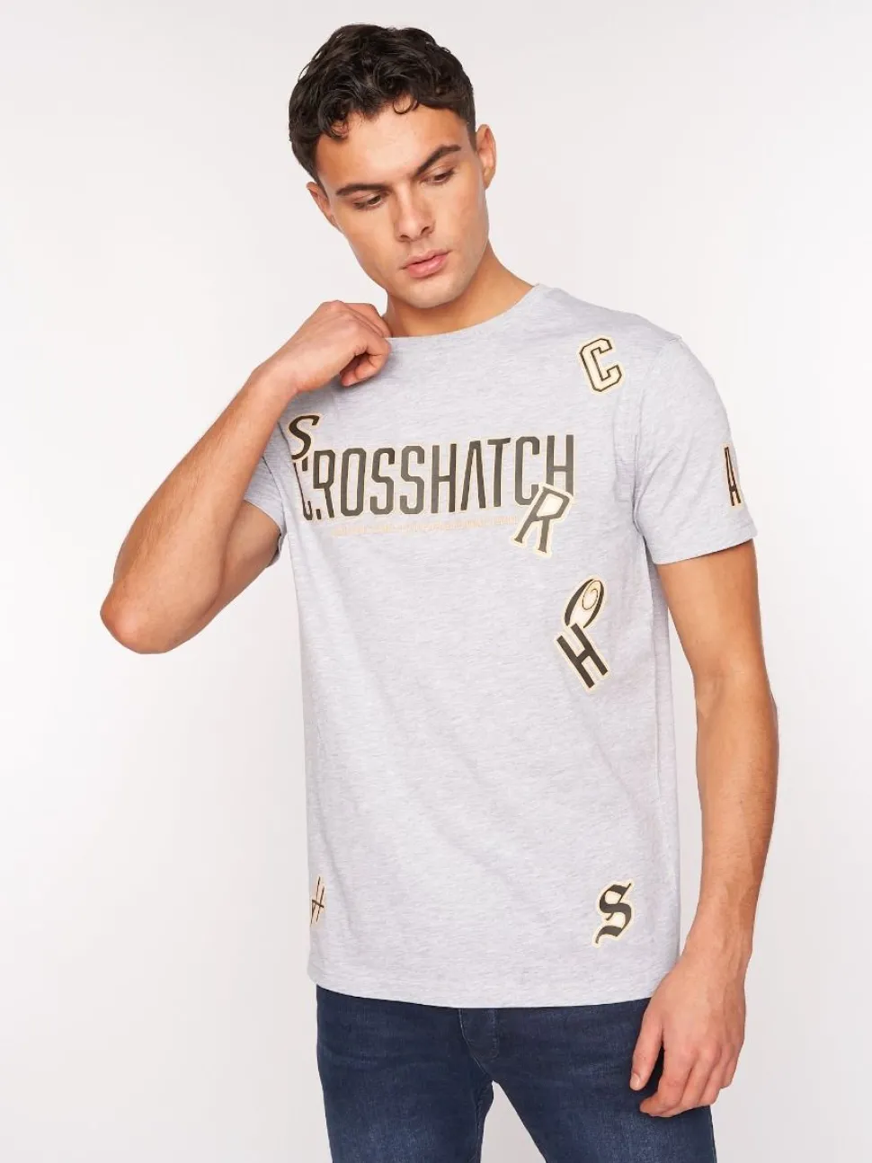 Doddington T-shirt Light Grey by Crosshatch