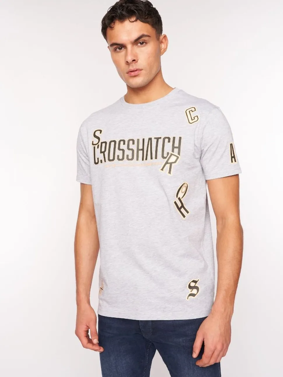 Doddington T-shirt Light Grey by Crosshatch