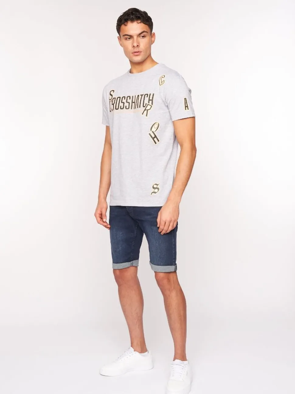Doddington T-shirt Light Grey by Crosshatch