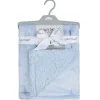 Double Layer Plush Baby Blanket Blue