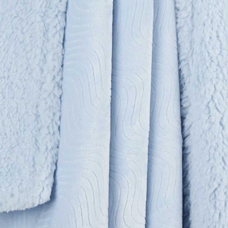 Double Layer Plush Baby Blanket Blue