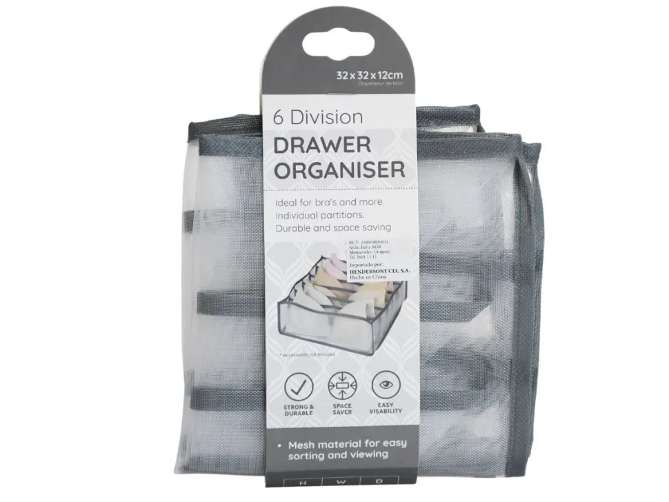 Drawer Organizer with 6 Divisions