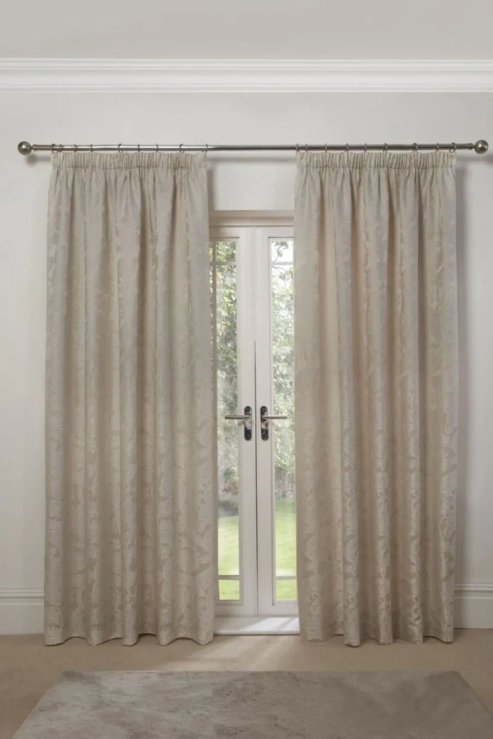 Duchess Readymade Tape Top Curtain Pair Cream