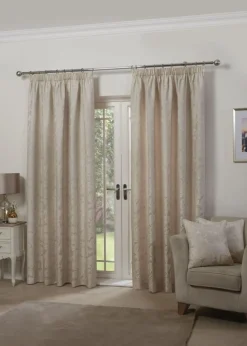 Duchess Readymade Tape Top Curtain Pair Cream