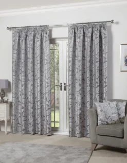Duchess Readymade Tape Top Curtain Pair Silver