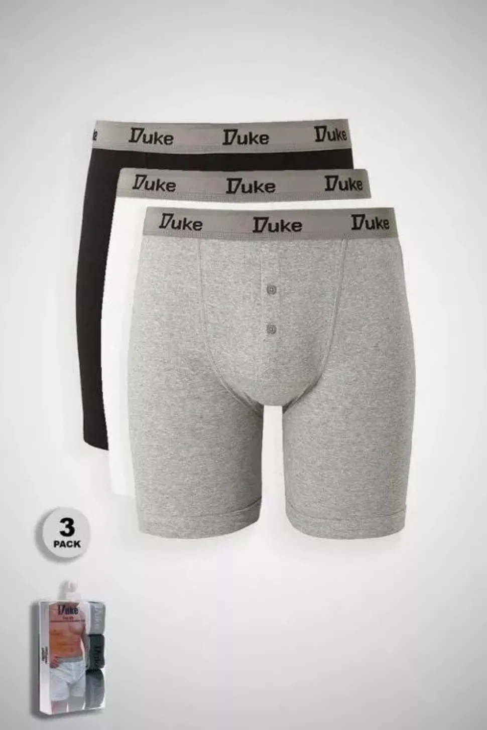 Duke of London 3 Pack Cotton Boxer Short