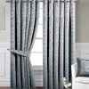 Eden Eyelet Readymade Curtains Pewter 66x72
