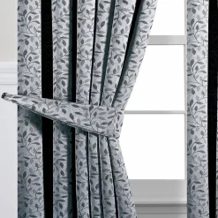 Eden Eyelet Readymade Curtains Pewter 66x72