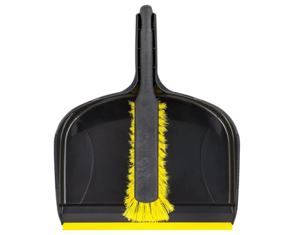 Eden Jumbo Dustpan & Brush Set Black & Yellow