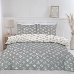 Elara Duvet Cover Set Grey