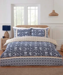 Eleanor Navy Soft Touch Duvet Cover Set