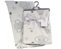 Elephant Baby Blanket Grey