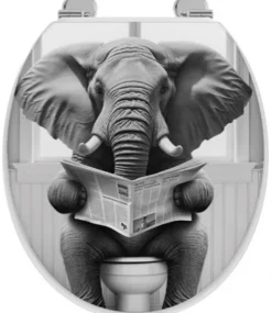 Elephant Printed Toilet Seat