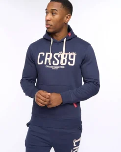 Ellsworth Hoodie Navy by Crosshatch