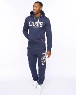 Ellsworth Hoodie Navy by Crosshatch