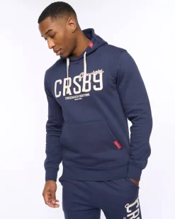 Ellsworth Hoodie Navy by Crosshatch