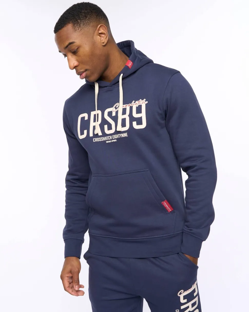 Ellsworth Hoodie Navy by Crosshatch