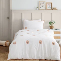 Embroidered Lions Duvet Set by Catherine Lansfield