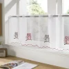 Embroidered Owls Cafe Net - 60X24"