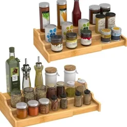 Extendable Bamboo Spice Rack