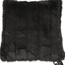 Faux Fur Cushion Cover Black 50x50cm