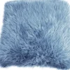 Faux Fur Cushion Cover Blue 50x50cm