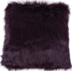Faux Fur Cushion Cover Purple 50x50cm