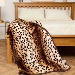 Faux Mink Jungle Natural Throw by Gaveno Cavailia 150x200cm