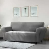 Faux Mink Velvet Sofa Cover Charcoal