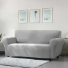 Faux Mink Velvet Sofa Cover Silver
