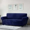Faux Mink Velvet Sofa Cover Navy