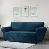 Faux Mink Velvet Sofa Cover Teal