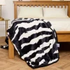Faux Mink Zebra Throw by Gaveno Cavailia 150x200cm