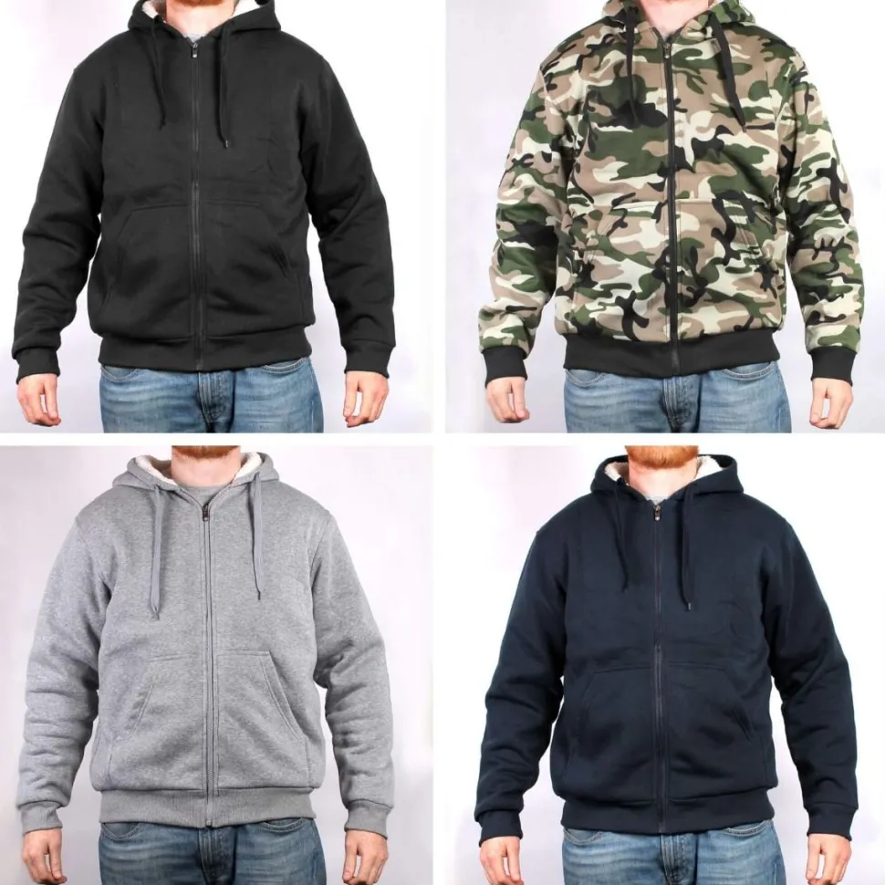 Fleece Lined Full Zip Hooded Jacket