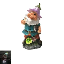 Floral Gnome Outdoor Solar Light