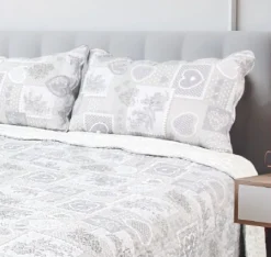 Floral Hearts Patchwork Pillow Sham