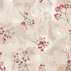 Floral Red Oil Cloth 1143-2 Price by the metre