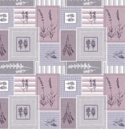 Floral Square Purple Oil Cloth 1146-2 Price by the metre