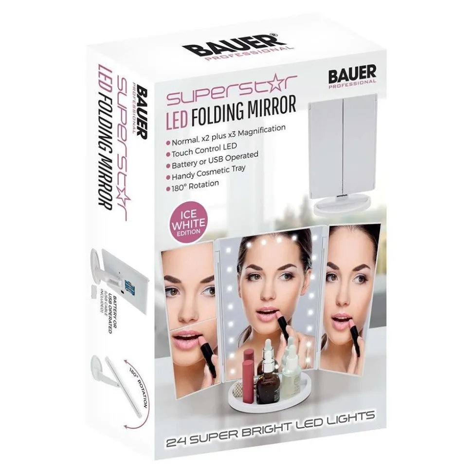 Foldable Compact LED Mirror