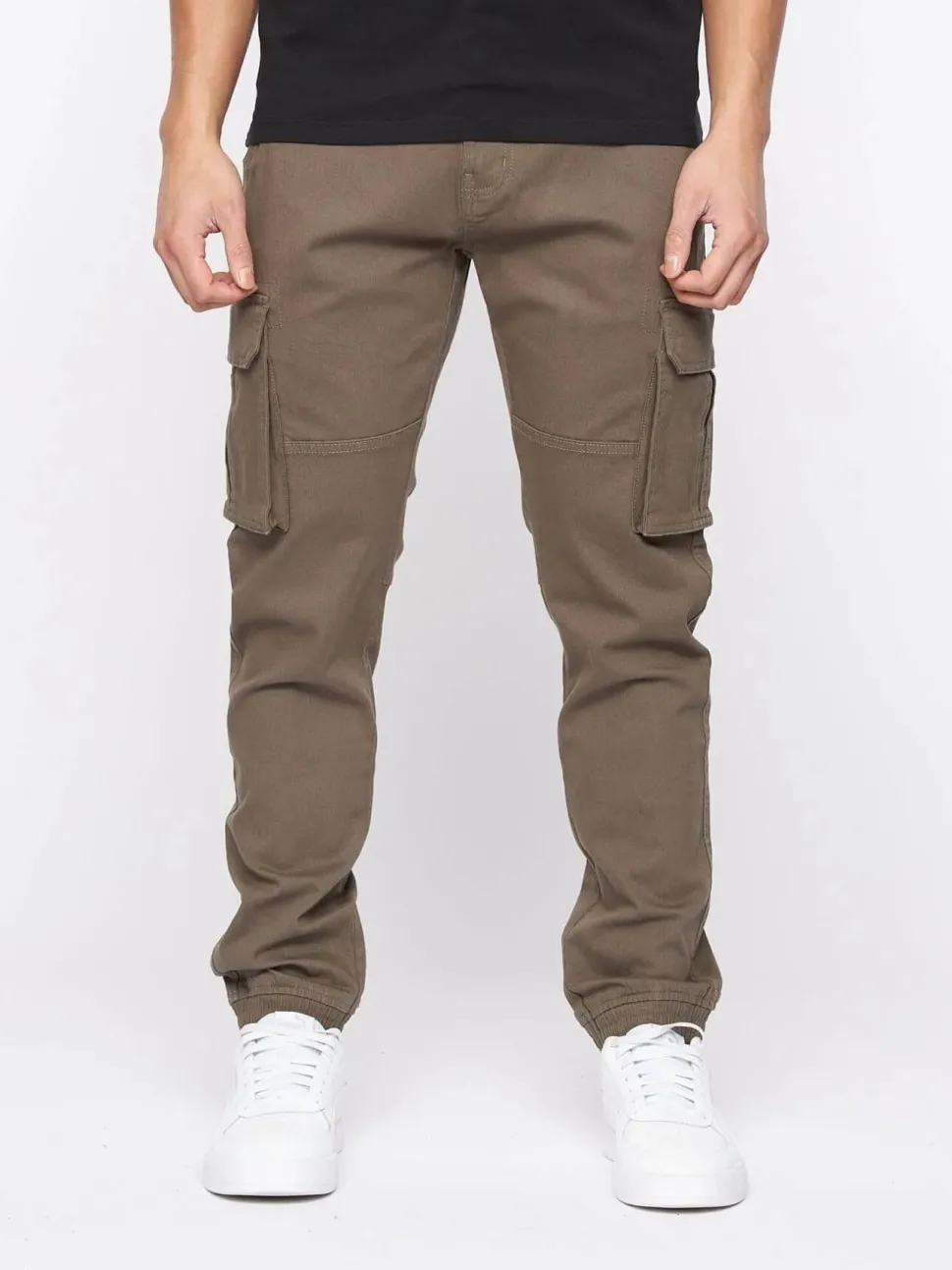 Frenton Crosshatch Cargo Pants Khaki