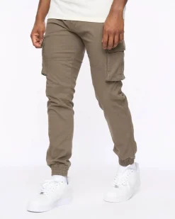 Frenton Crosshatch Cargo Pants Khaki